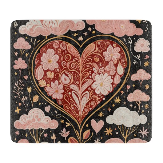 Liefde zit in de lucht snijplank (Voorkant)