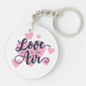Liefde zit in de lucht Valentijnsdag | Button Sleu Sleutelhanger (Achterkant)