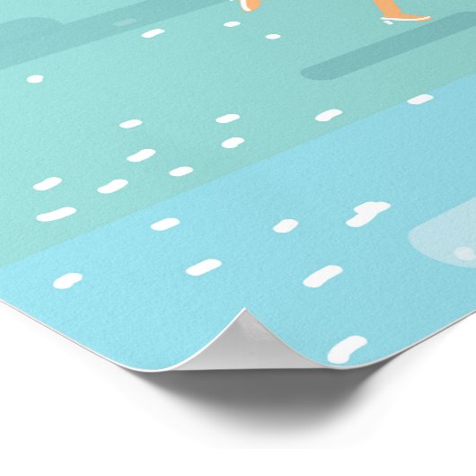 "Liefde zit in de lucht!" Valentijnsdag Modern Poster (Hoek)