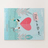 "Liefde zit in de lucht!" Vernoemd paar Modern Legpuzzel (Horizontaal)