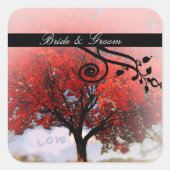 Liefde zit in de lucht... vierkante sticker (Voorkant)