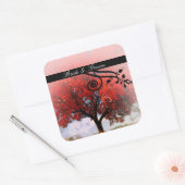 Liefde zit in de lucht... vierkante sticker (Envelop)