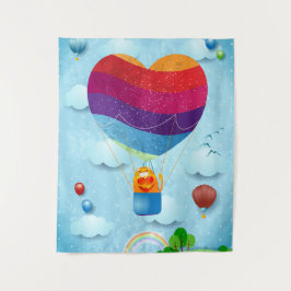 Liefde zit in de lucht wandkleed