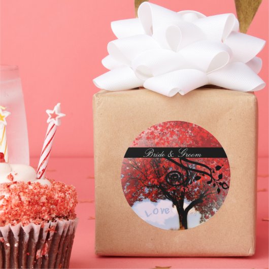 Liefde zit in de lucht...wijziging van uw favoriet ronde sticker (Feest)