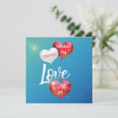 Liefde zit in de luchtballonnen Coupon Feestdagenkaart (Staand voorkant)