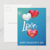 Liefde zit in de luchtballonnen. feestdagenkaart (Voorkant / Achterkant)