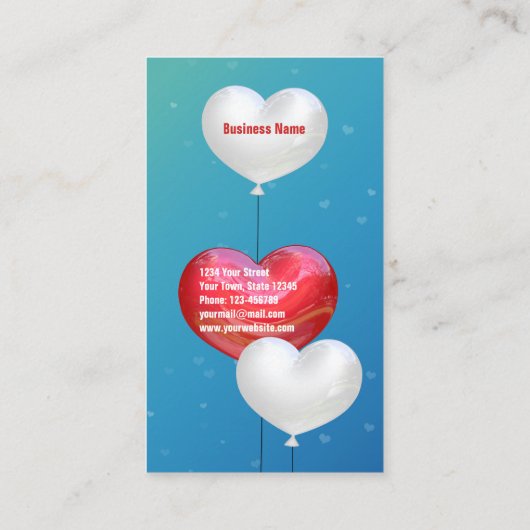 Liefde zit in de luchtballonnen. kortingskaartje (Achterkant)