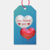 Liefde zit in de luchtballonnen van de Valentijn - Cadeaulabel (Achterkant)