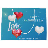 Liefde zit in de luchtballonnen van de Valentijn - Groot Cadeauzakje (Achterkant)