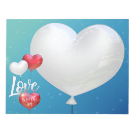 Liefde zit in de luchtballonnen van de Valentijn - Notitieblok