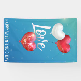 Liefde zit in de luchtballonnen van de Valentijn - Spandoek