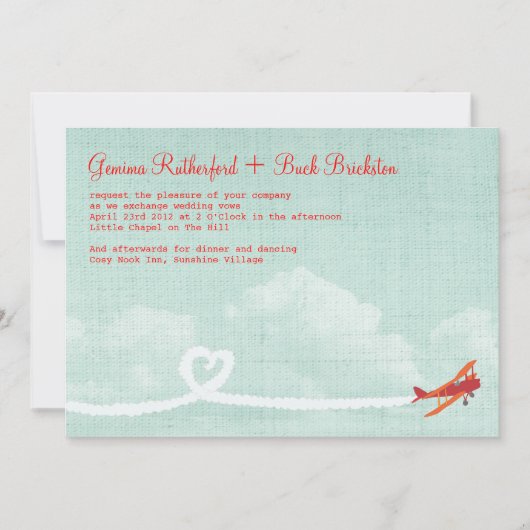 Liefde zit in de uitnodiging van de lucht (Voorkant)