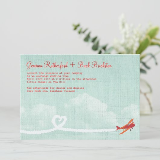 Liefde zit in de uitnodiging van de lucht (Staand voorkant)