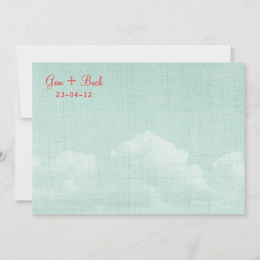 Liefde zit in de uitnodiging van de lucht (Achterkant)