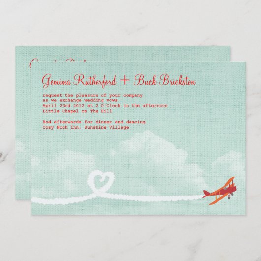 Liefde zit in de uitnodiging van de lucht (Voorkant / Achterkant)