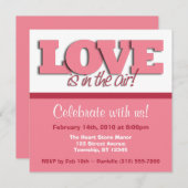 Liefde zit in de Valentijnsdag tussen Air ~ Square Kaart (Voorkant / Achterkant)