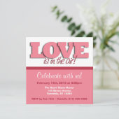 Liefde zit in de Valentijnsdag tussen Air ~ Square Kaart (Staand voorkant)