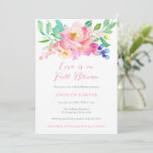 Liefde zit in Full Bloom Waterverf Shower Kaarten (Staand voorkant)