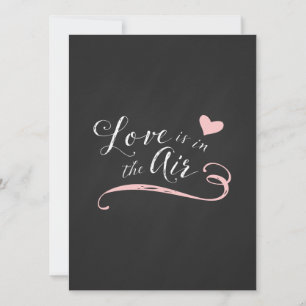 Liefde zit in het Air Chalkboard Wedding Kaart