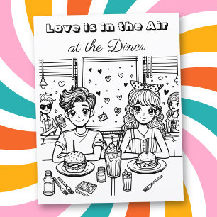 Liefde zit in het Air Diner Kleurplaat voor volw