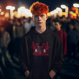 Liefde zit in het Air Gas Mask, Anti Valentijnsdag Hoodie