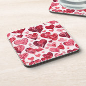Liefde zit in het Air-heart design Bier Onderzetter (Linkerzijde)