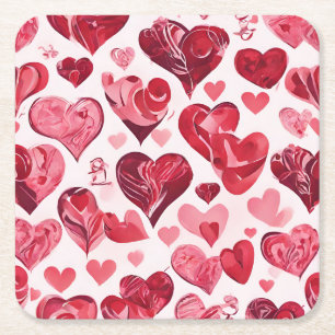 Liefde zit in het Air-heart design Kartonnen Onderzetters