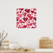 Liefde zit in het Air-heart design Poster (Keuken)
