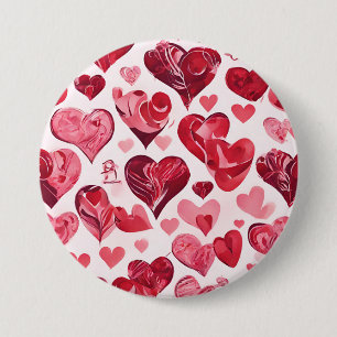 Liefde zit in het Air-heart design Ronde Button 7,6 Cm