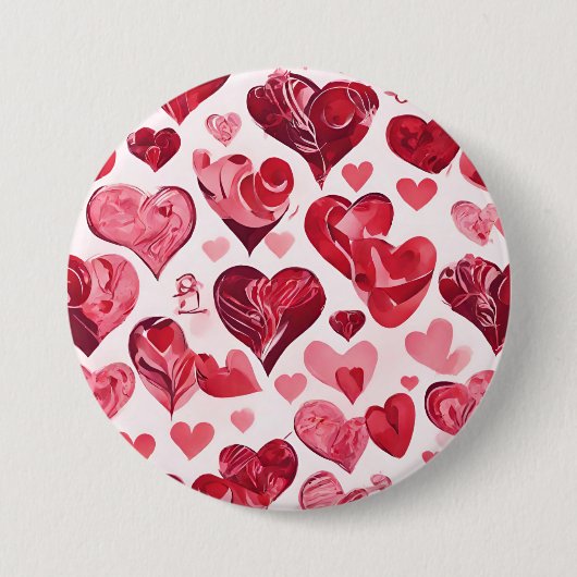 Liefde zit in het Air-heart design Ronde Button 7,6 Cm (Voorkant)