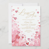 Liefde zit in het Air Hearts Vrijgezellenfeest Kaart (Voorkant)