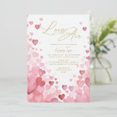 Liefde zit in het Air Hearts Vrijgezellenfeest Kaart (Staand voorkant)