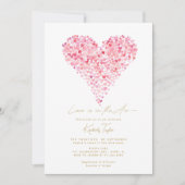 Liefde zit in het Air Pink Heart Vrijgezellenfeest Kaart (Voorkant)