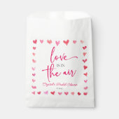 Liefde zit in het Air Red Pink Hearts Vrijgezellen Bedankzakje (Voorkant)