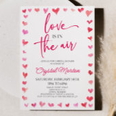 Liefde zit in het Air Red Pink Hearts Vrijgezellen Kaart