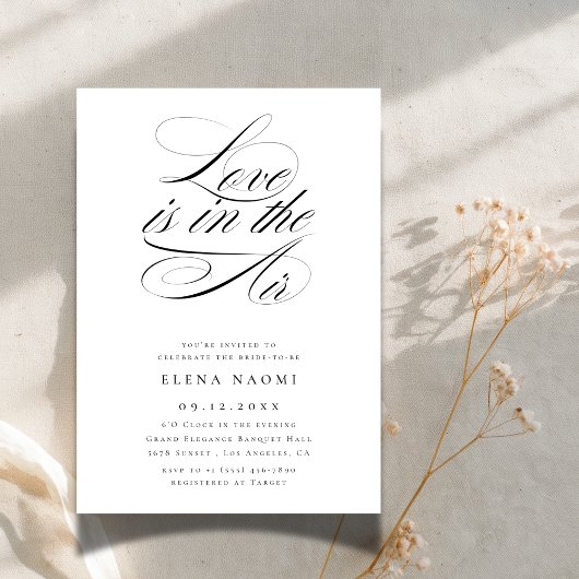 Liefde zit in het Air Simple Budget Vrijgezellenfe Kaart