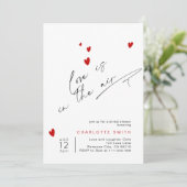 Liefde zit in het Air Simple Modern Vrijgezellenfe Kaart (Staand voorkant)