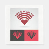 Liefde zit in het draadloze vliegtuig servet (Voorkant)