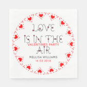 Liefde zit in het luchtfilmontwerp servetten (Voorkant)