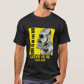 Liefde zit in het luchtgasmasker - Anti Valentijns T-shirt (Voorkant)