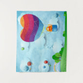 Liefde zit in het luchttapijt wandkleed (Voorkant)