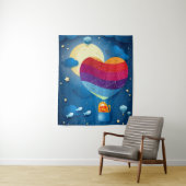 Liefde zit in het luchttapijt wandkleed (In situ)