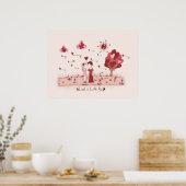 Liefde zit in het Poster van de lucht (Keuken)