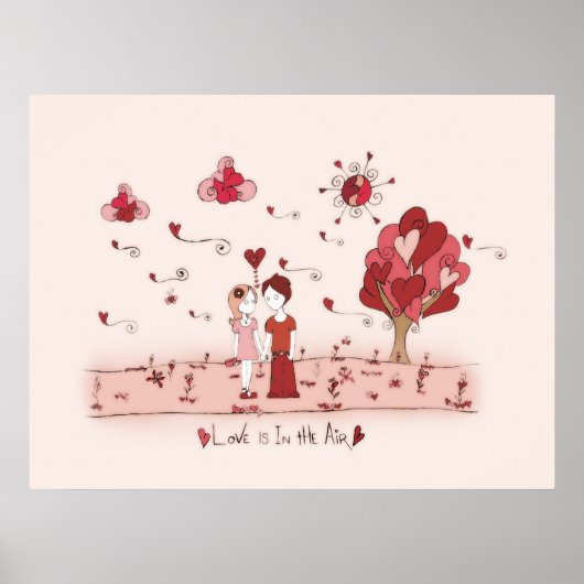 Liefde zit in het Poster van de lucht (Voorkant)
