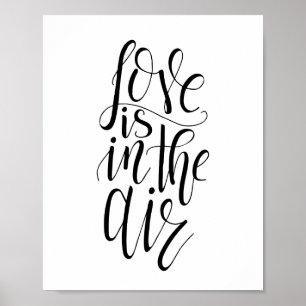 Liefde zit in het Poster van de lucht