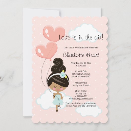 Liefde zit in het Vrijgezellenfeest Black Hair Kaart (Voorkant)