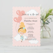 Liefde zit in het Vrijgezellenfeest van de lucht o Kaart (Staand voorkant)