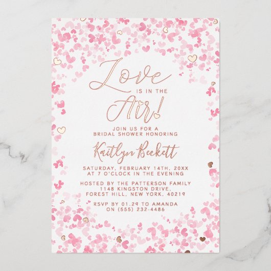 Liefde zit in het Vrijgezellenfeest van de Valenti Folie Uitnodiging (Voorkant)