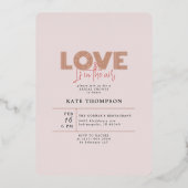 Liefde zit in het Vrijgezellenfeest van de Valenti Folie Uitnodiging (Voorkant)