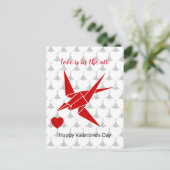 Liefde zit in hun lucht briefkaart (Staand voorkant)